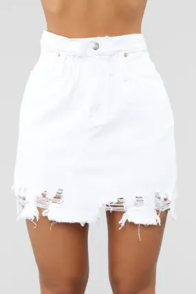 Active And Attractive Mini Skirt - White