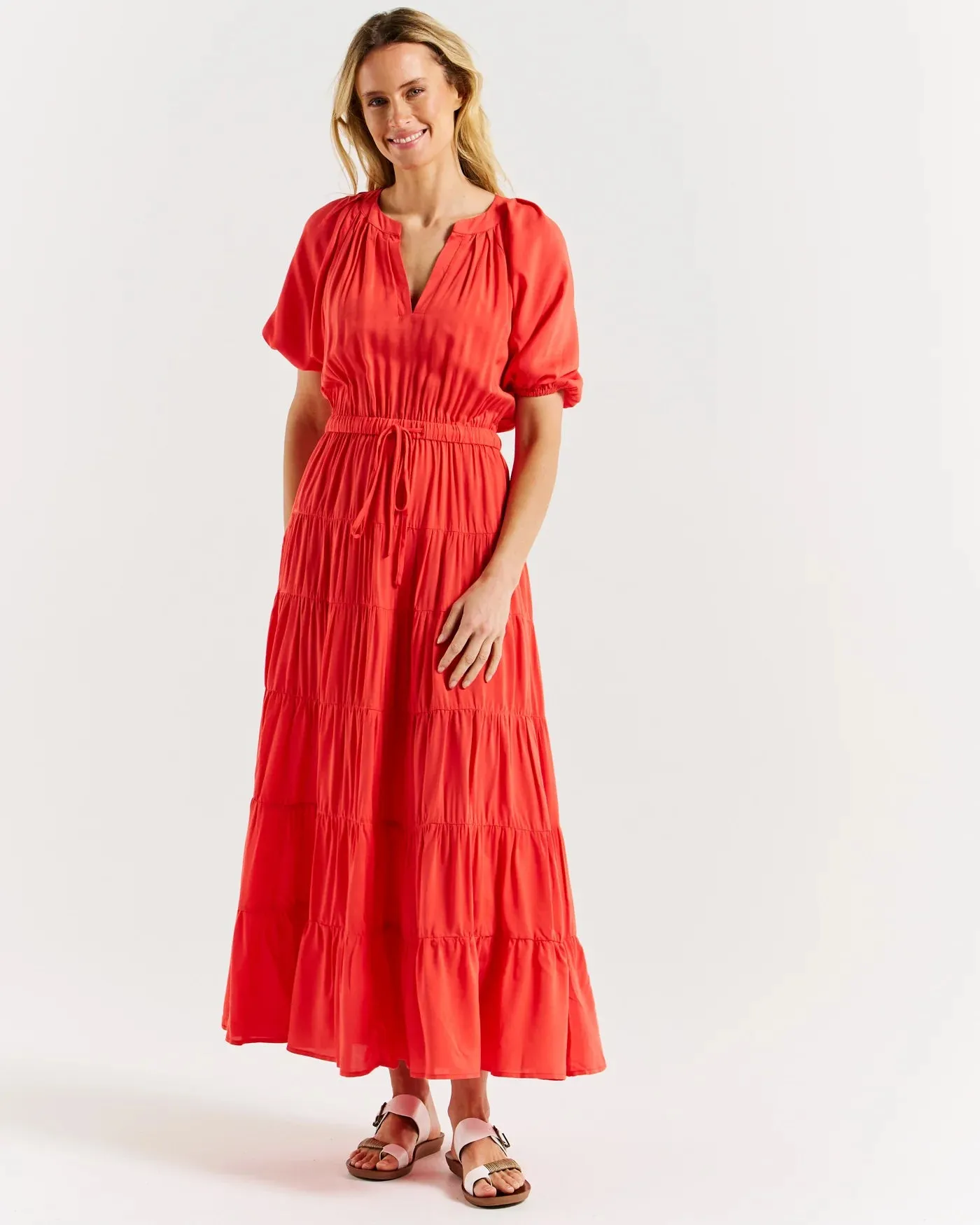 Aleja Dress - Fiesta Red