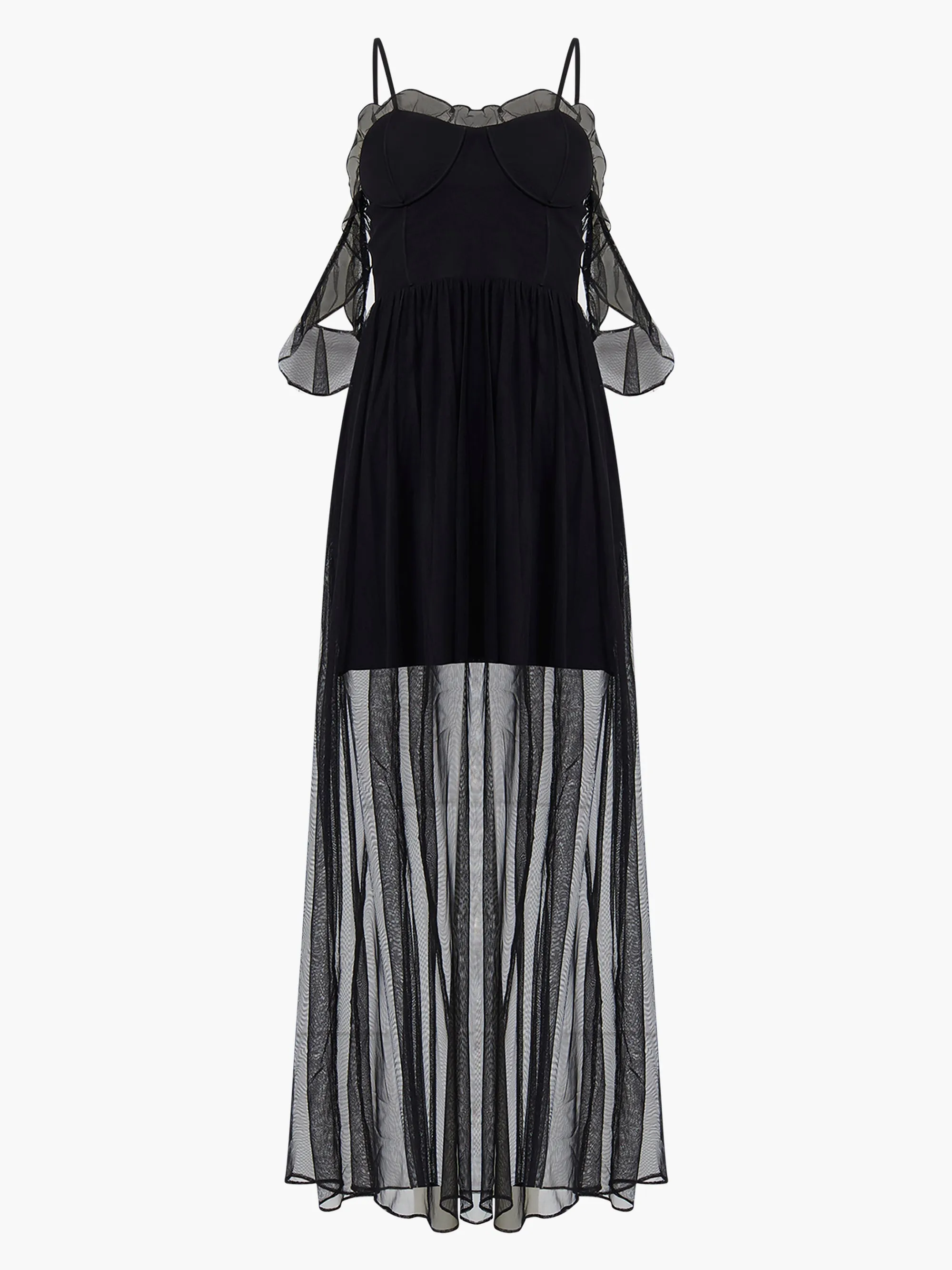 Alizee Mesh Night Out Maxi Dress