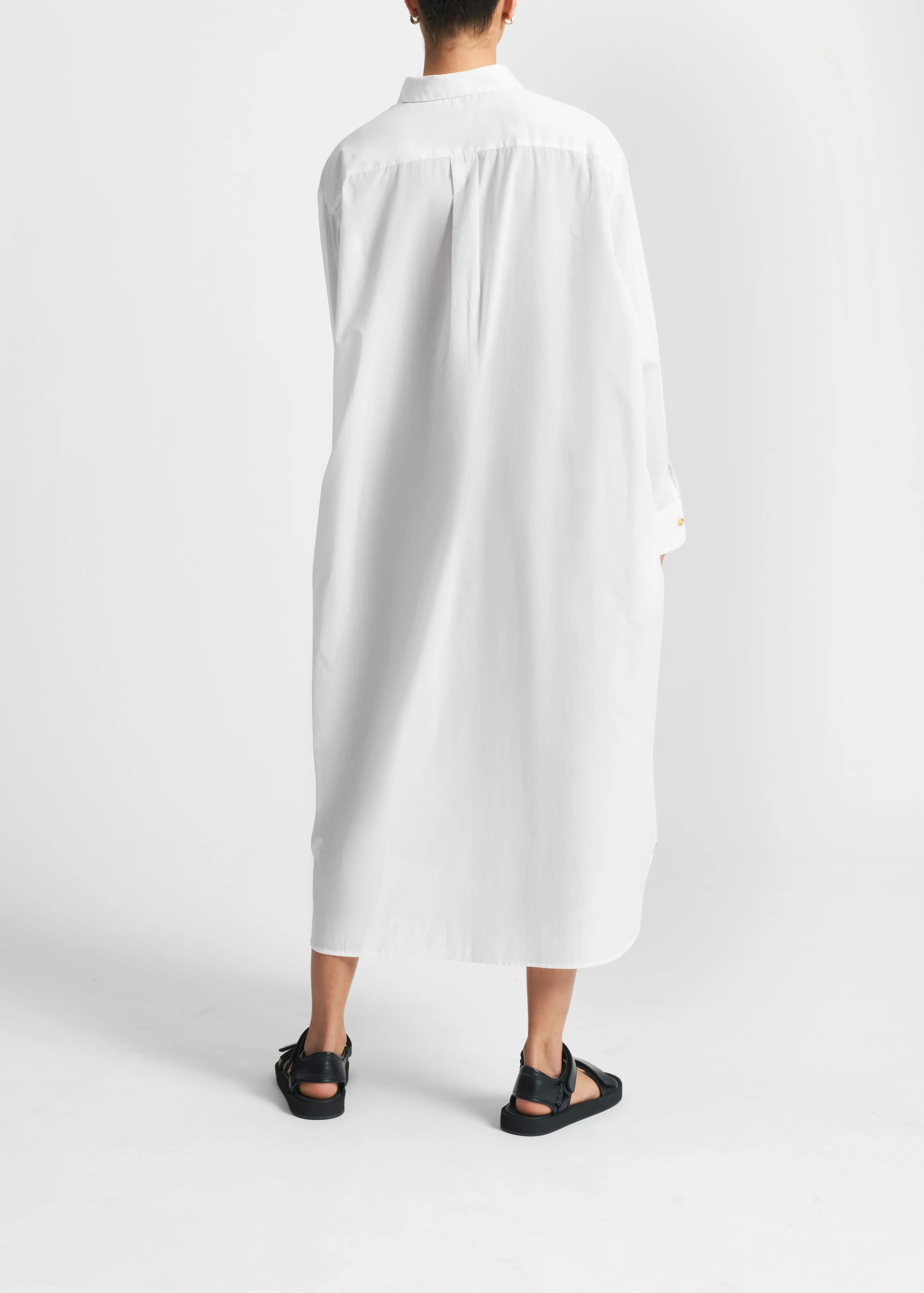 Allegra Shirt Dress White Lightweight Cotton