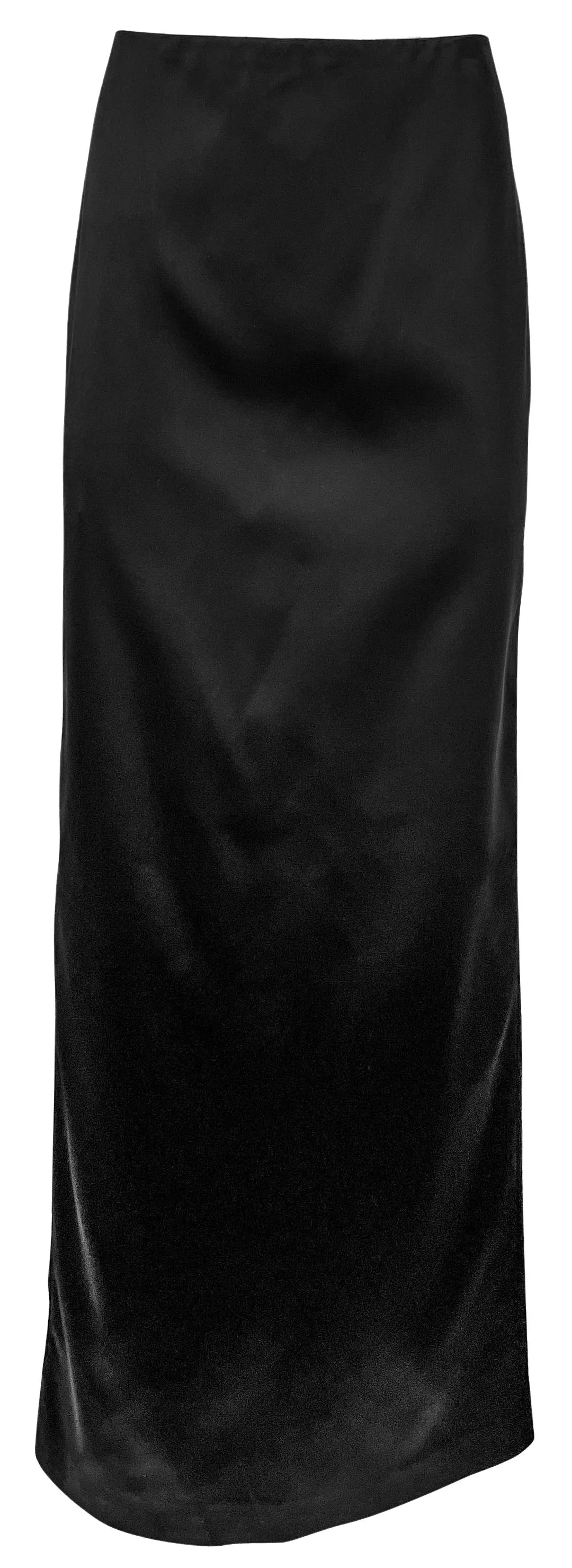 Altuzarra Long Satin Maxi Skirt in Black