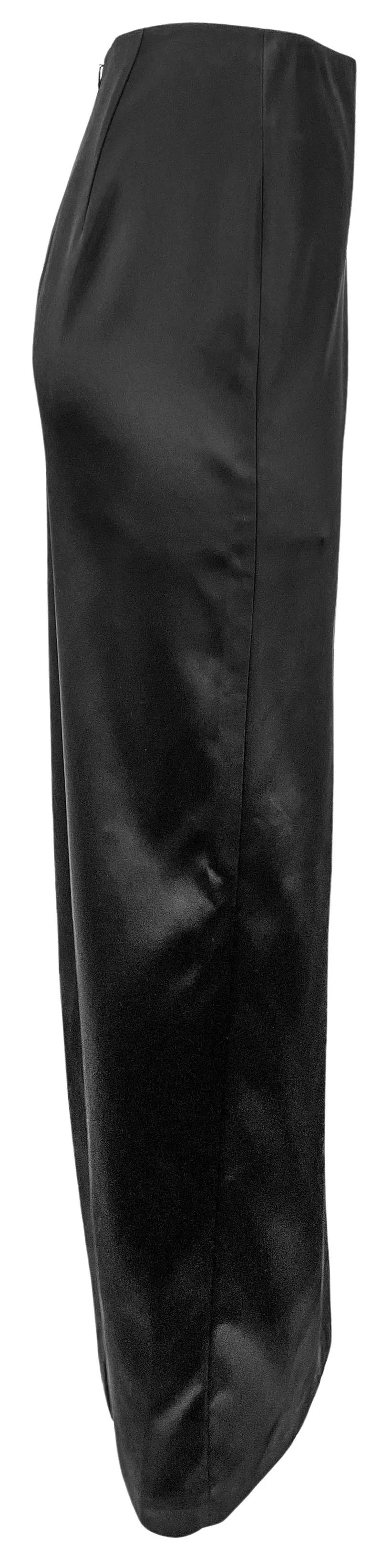 Altuzarra Long Satin Maxi Skirt in Black