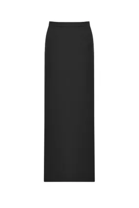 ARIA BLACK STRAIGHT MAXI SKIRT