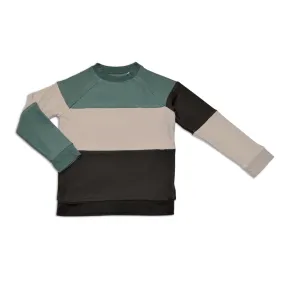 Bamboo Fleece Colorblock Sweatshirt (Pine/Drizzle/Pirate Ship)