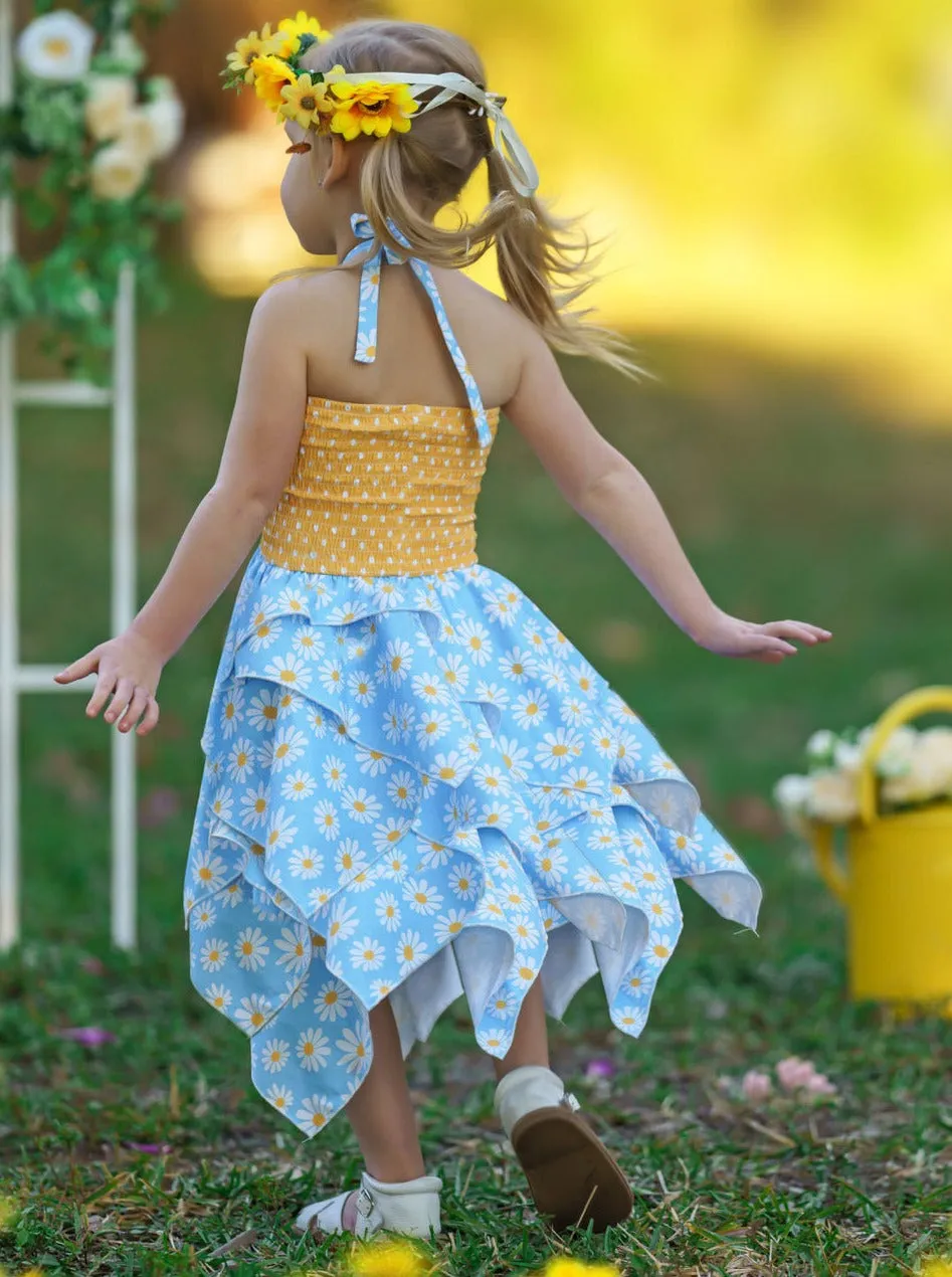 Be The Sunshine Smocked Handkerchief Dress