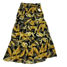 Black & Yellow Skirt Maxi Clothes Mentor, Size S