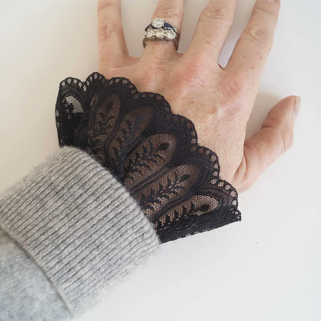 Black Lace Shirt Cuffs