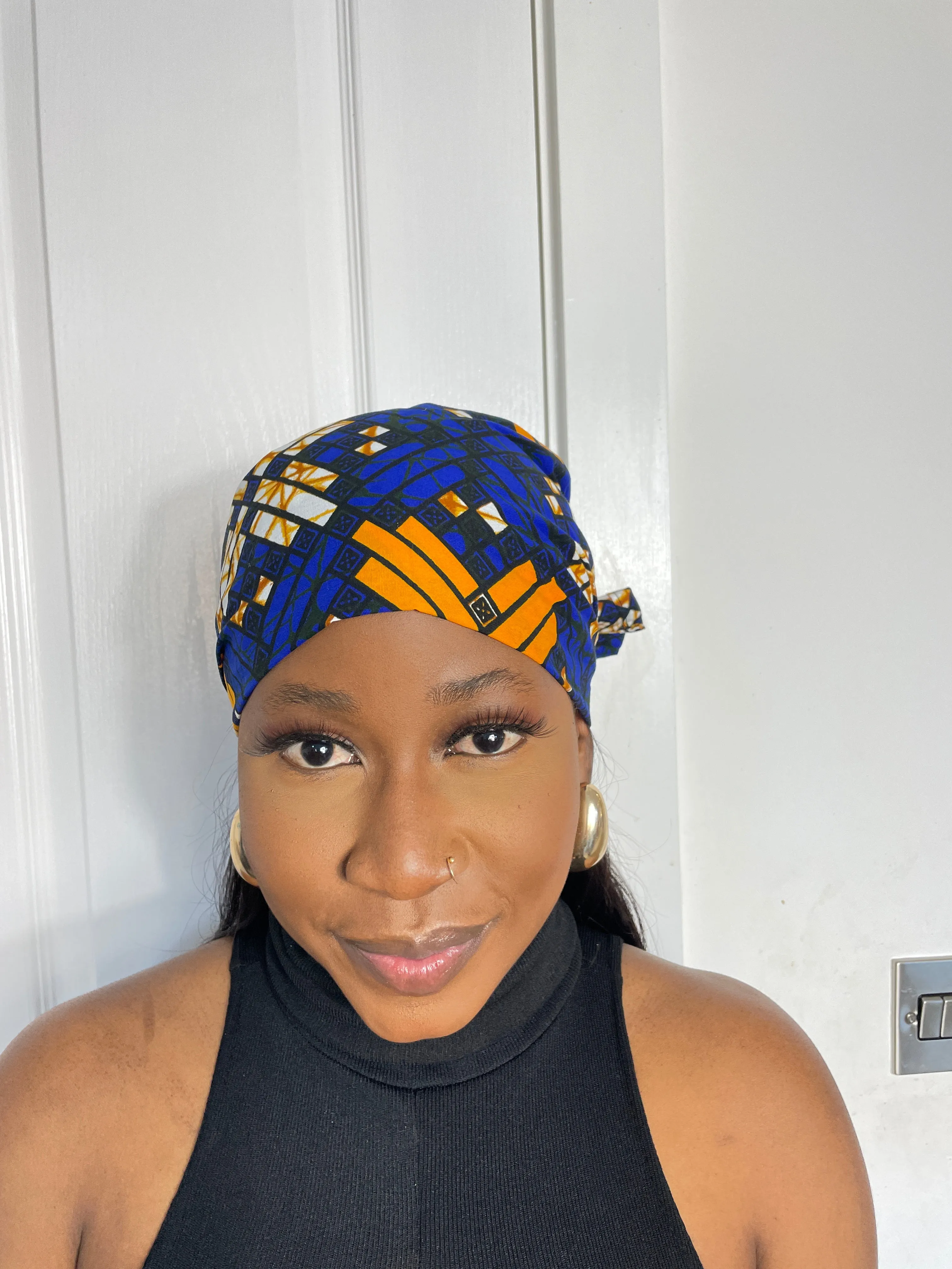 Blue Diamond Ankara  Headwrap/Scarf