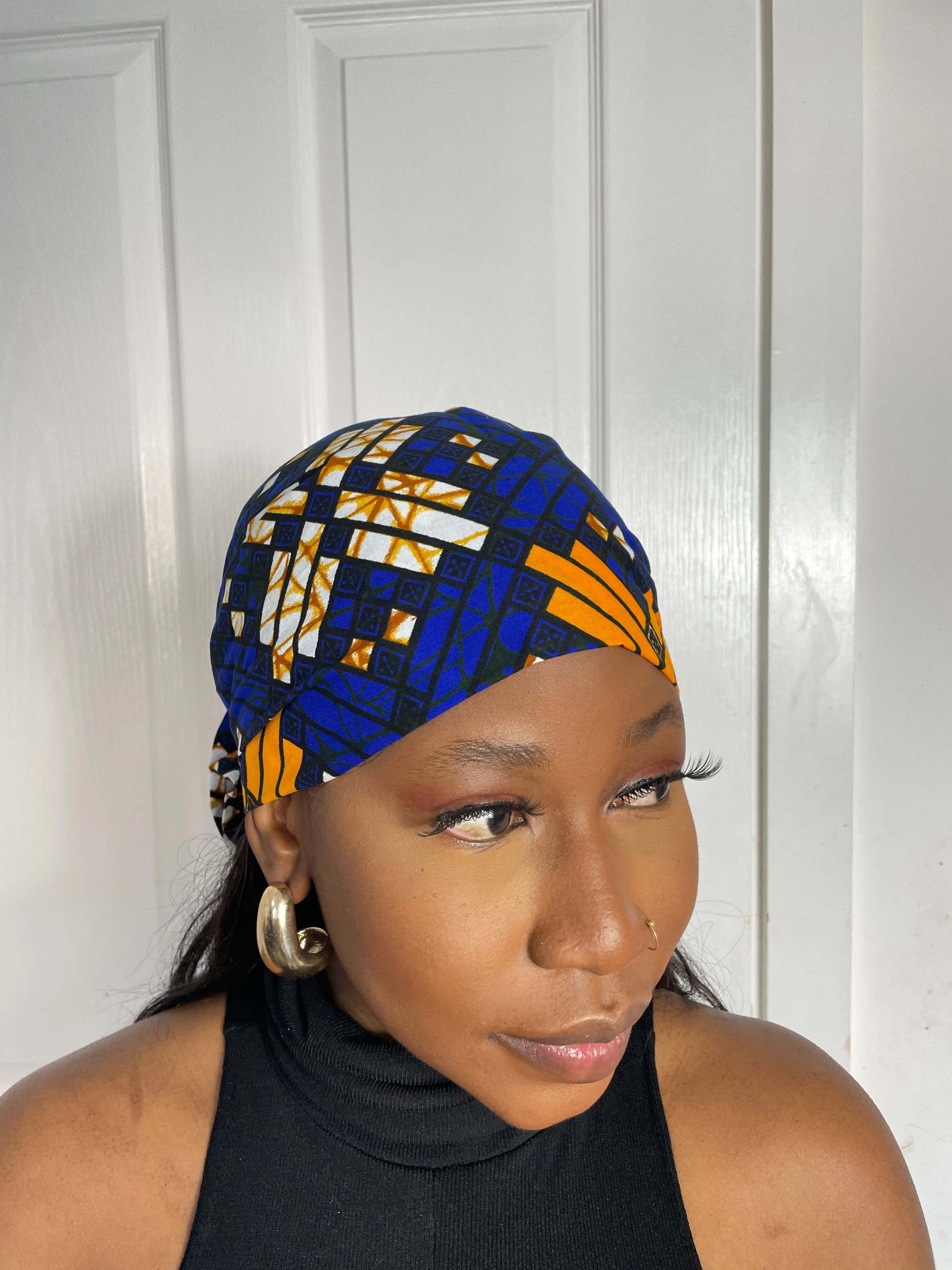 Blue Diamond Ankara  Headwrap/Scarf