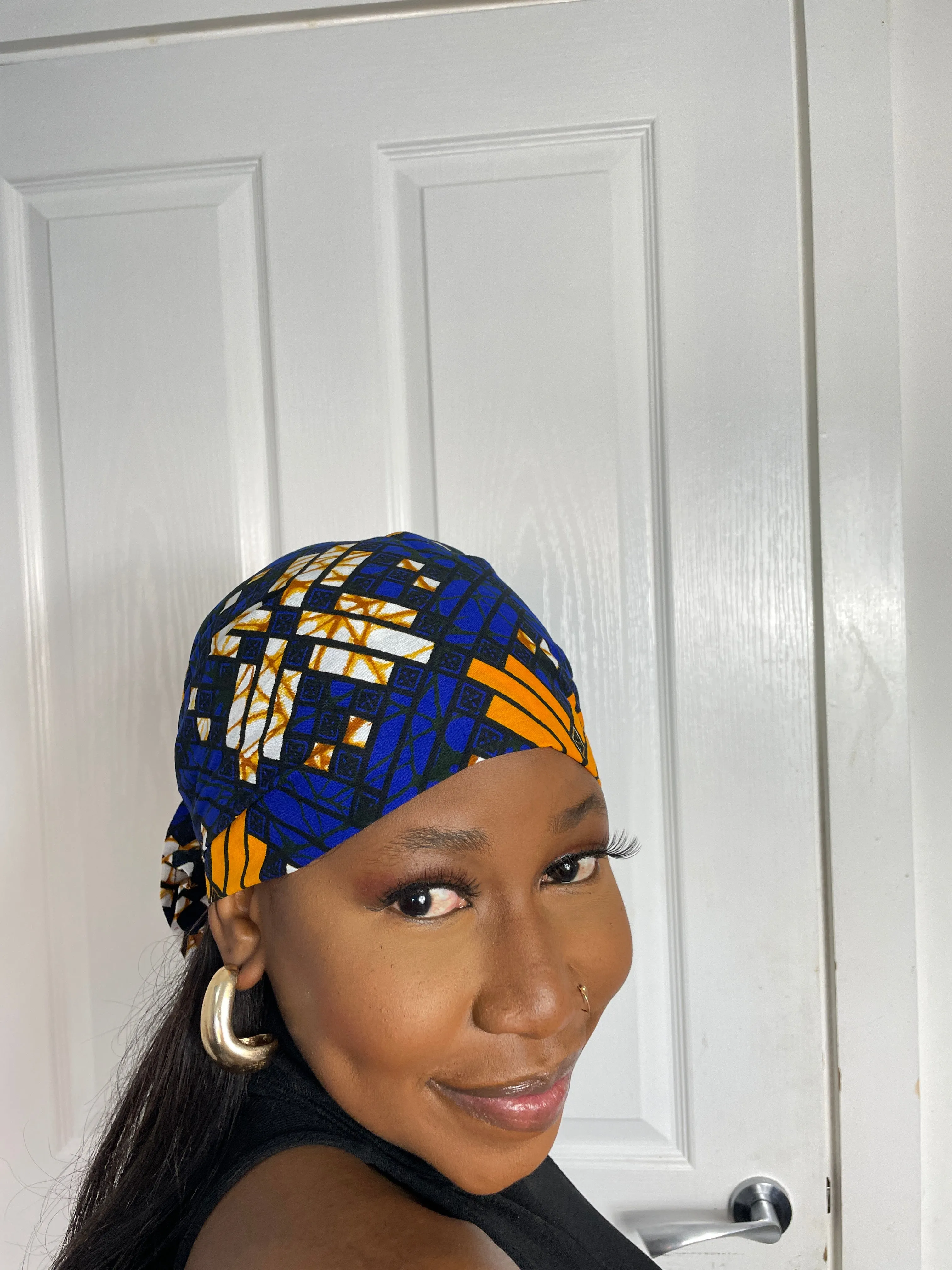 Blue Diamond Ankara  Headwrap/Scarf