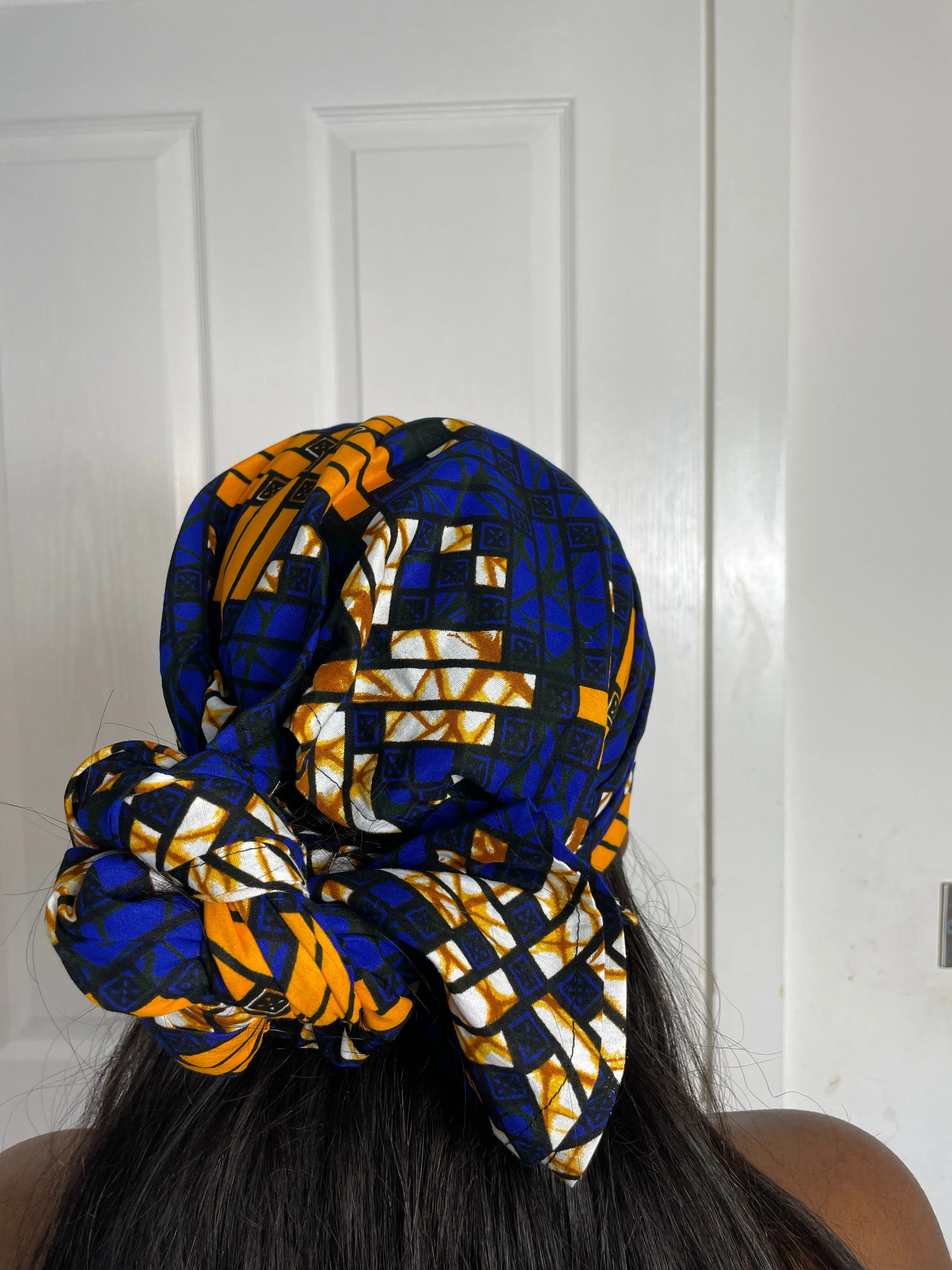 Blue Diamond Ankara  Headwrap/Scarf