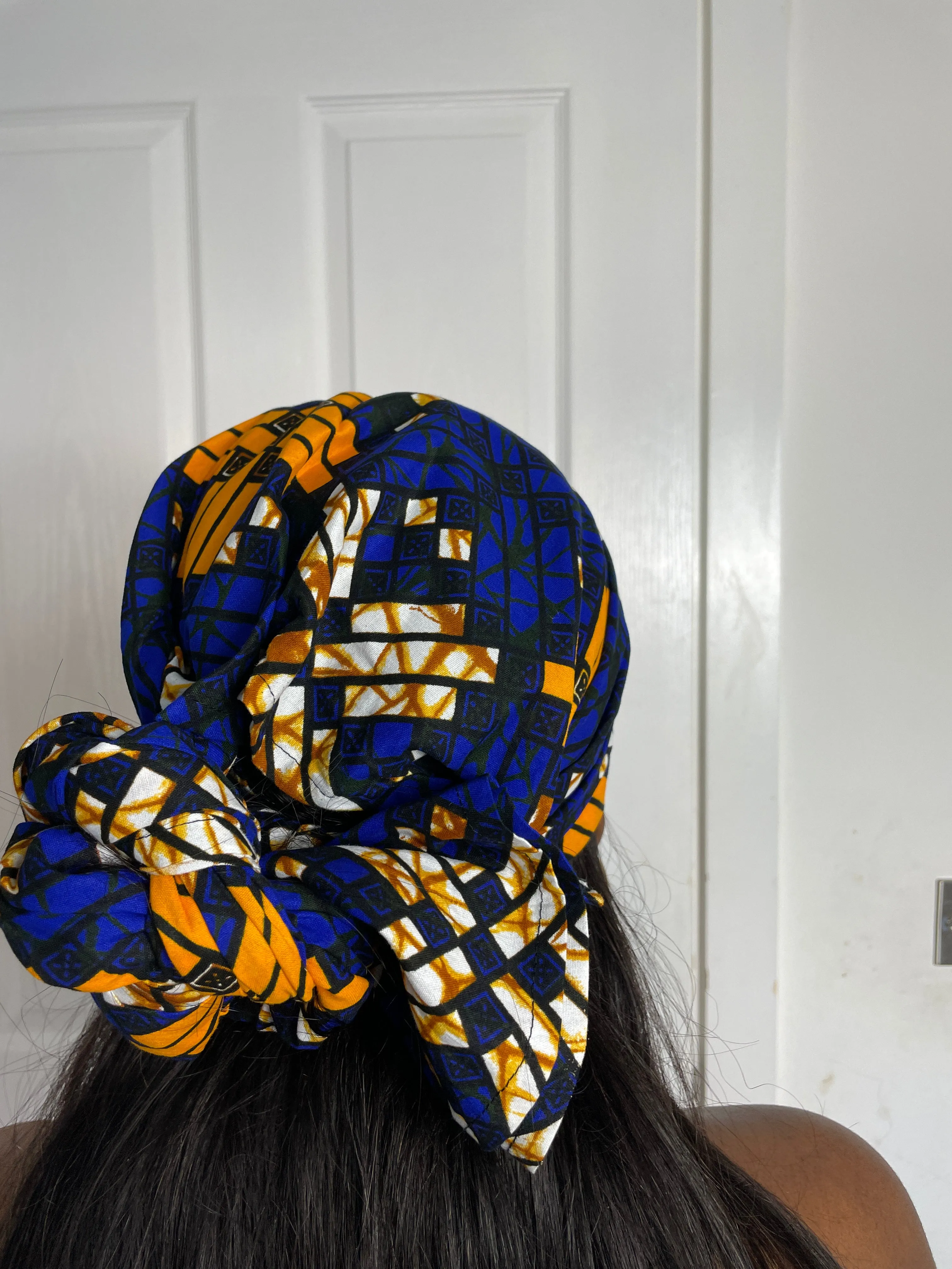 Blue Diamond Ankara  Headwrap/Scarf