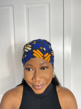 Blue Diamond Ankara  Headwrap/Scarf