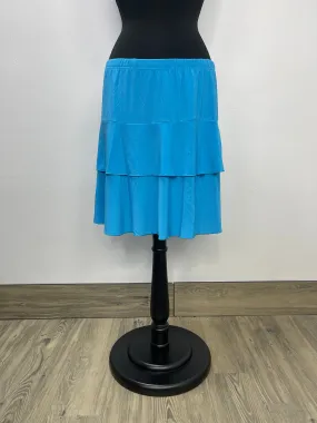 Blue Tiered Hem Skort