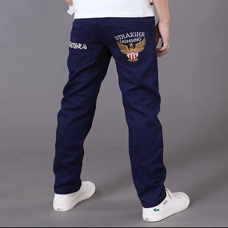 Boys Stretch Jeans Casual Solid