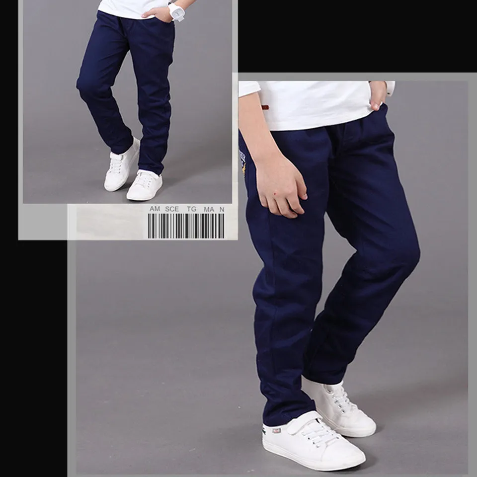 Boys Stretch Jeans Casual Solid