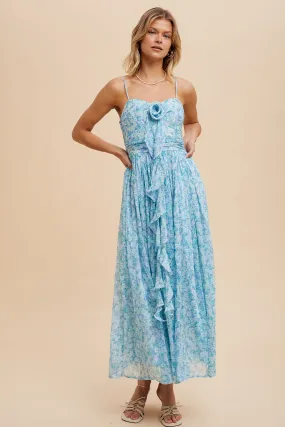 Brenna Rose Waterfall Floral Maxi Dress