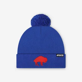 Buffalo Bills Basic Retro Logo Pom Beanie