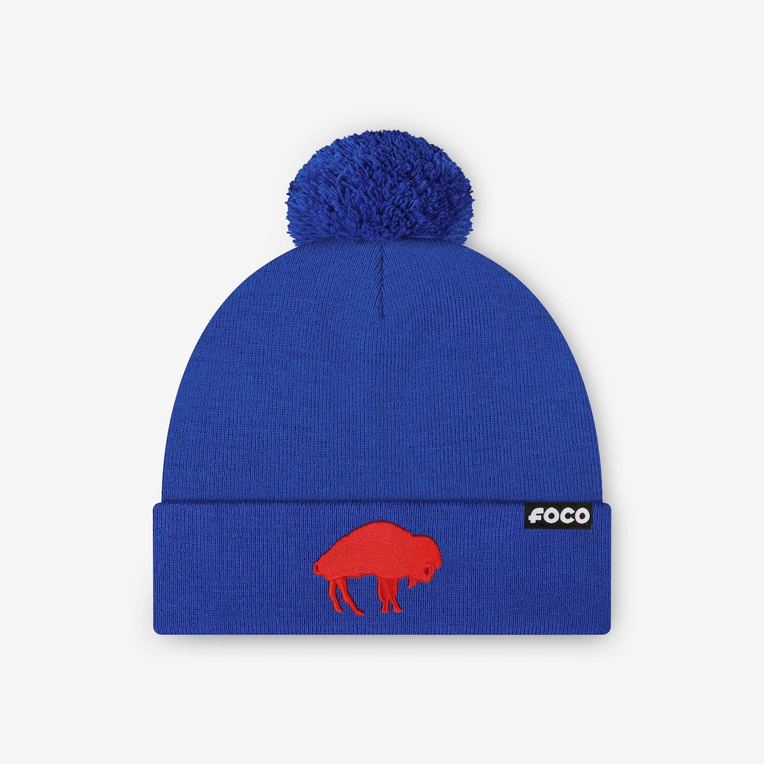 Buffalo Bills Basic Retro Logo Pom Beanie