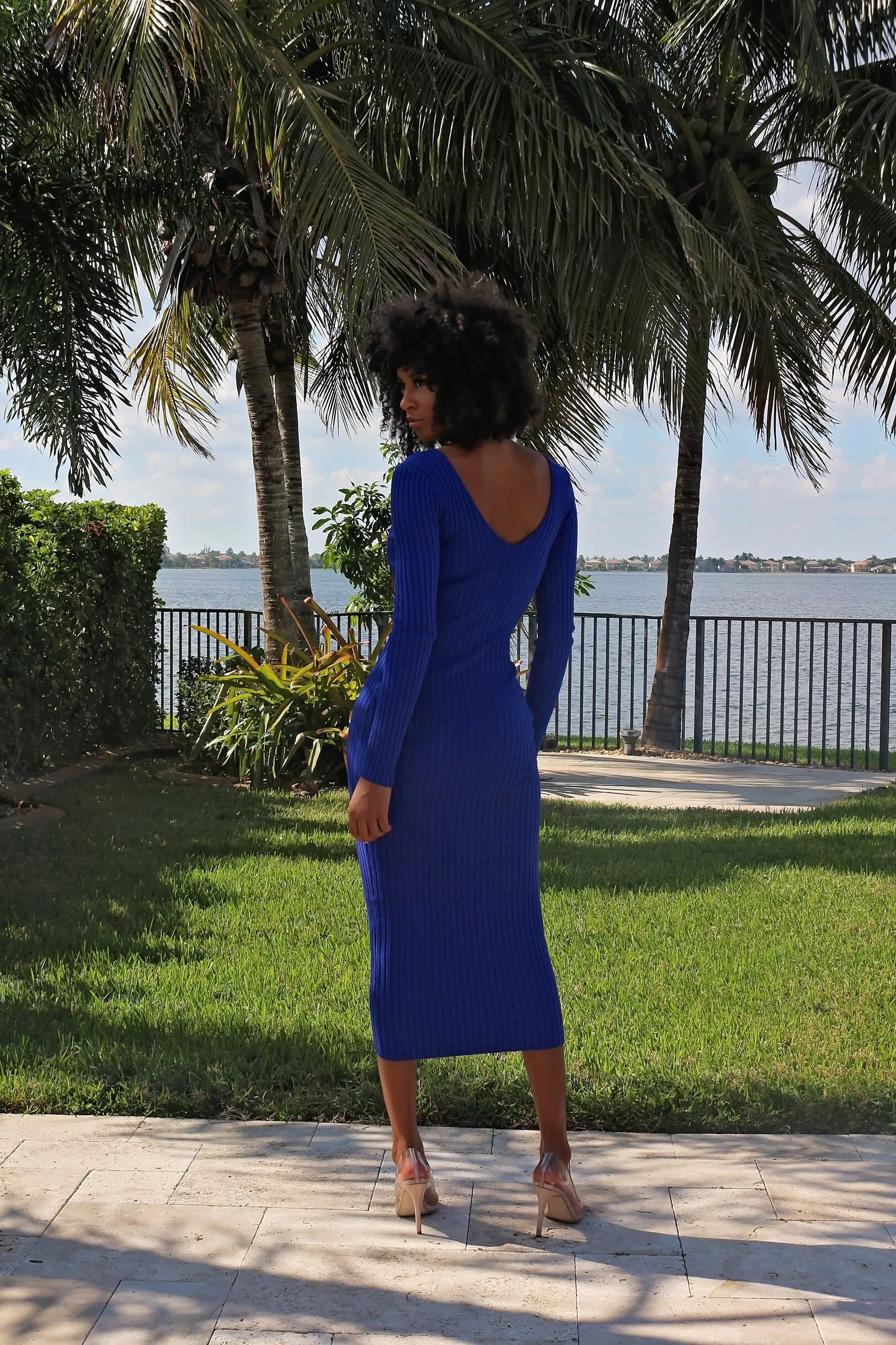 Carmen - Breezing Through Midi Dress- Blue