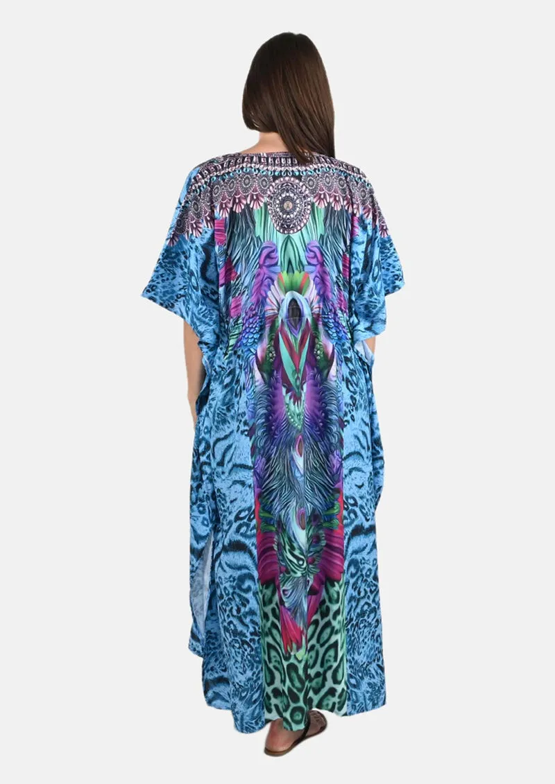 Chic Mia Animal Print Kaftan Dress – Lightweight & Stylish