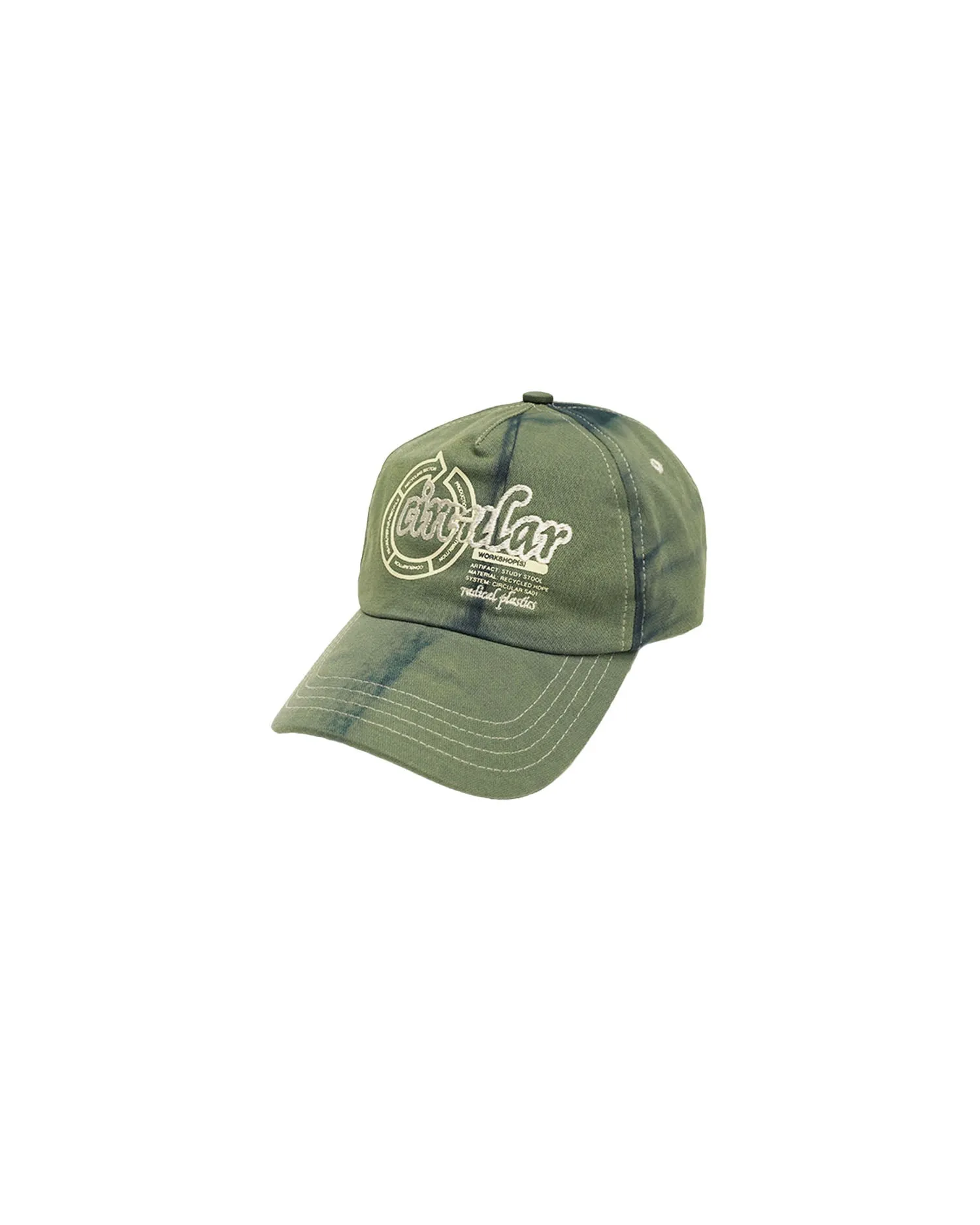 Circular Design Cap-Tie Dye Green