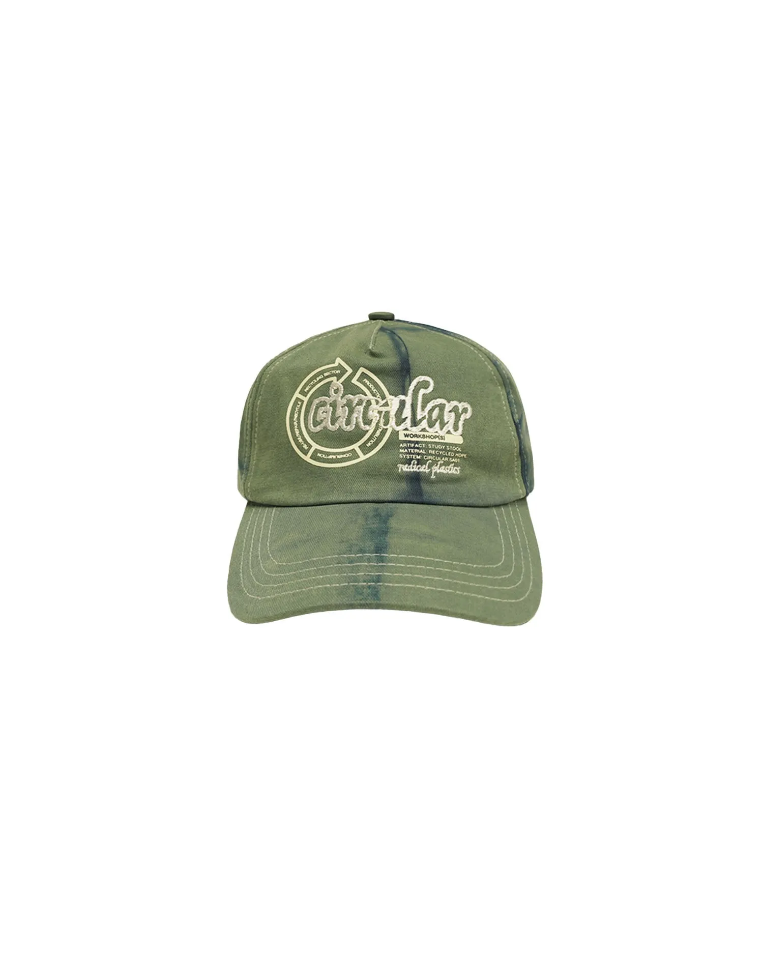 Circular Design Cap-Tie Dye Green