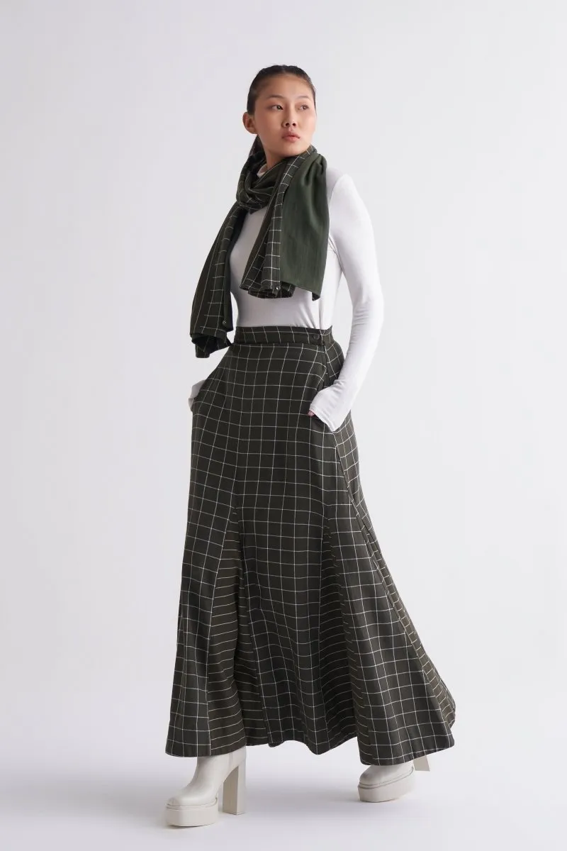 Circular Skirt - Olive Stripe