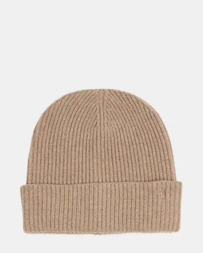 CLASSIC RIBBED KNIT BEANIE CAMEL