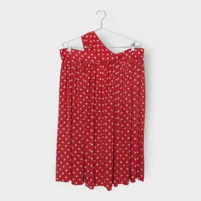 Comme Des Garcons Red White Polka Dot Skirt