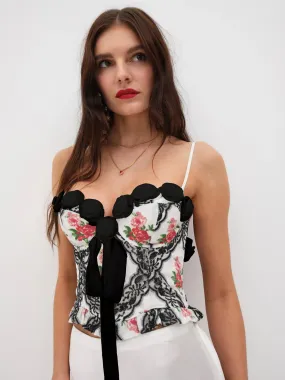 Daje Floral Bustier Top