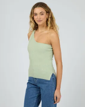 Dustin One Shoulder Top Sage