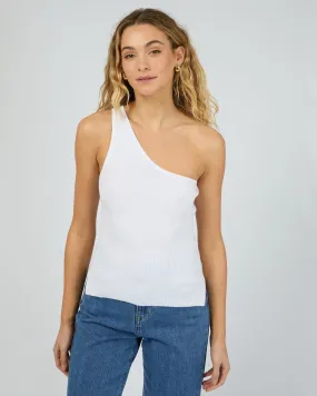 Dustin One Shoulder Top White