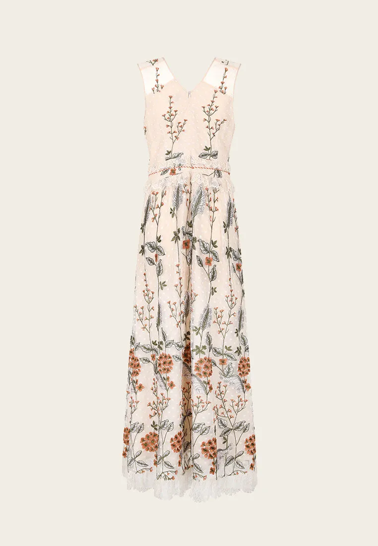 Floral Lightweight Maxi Evening Dress