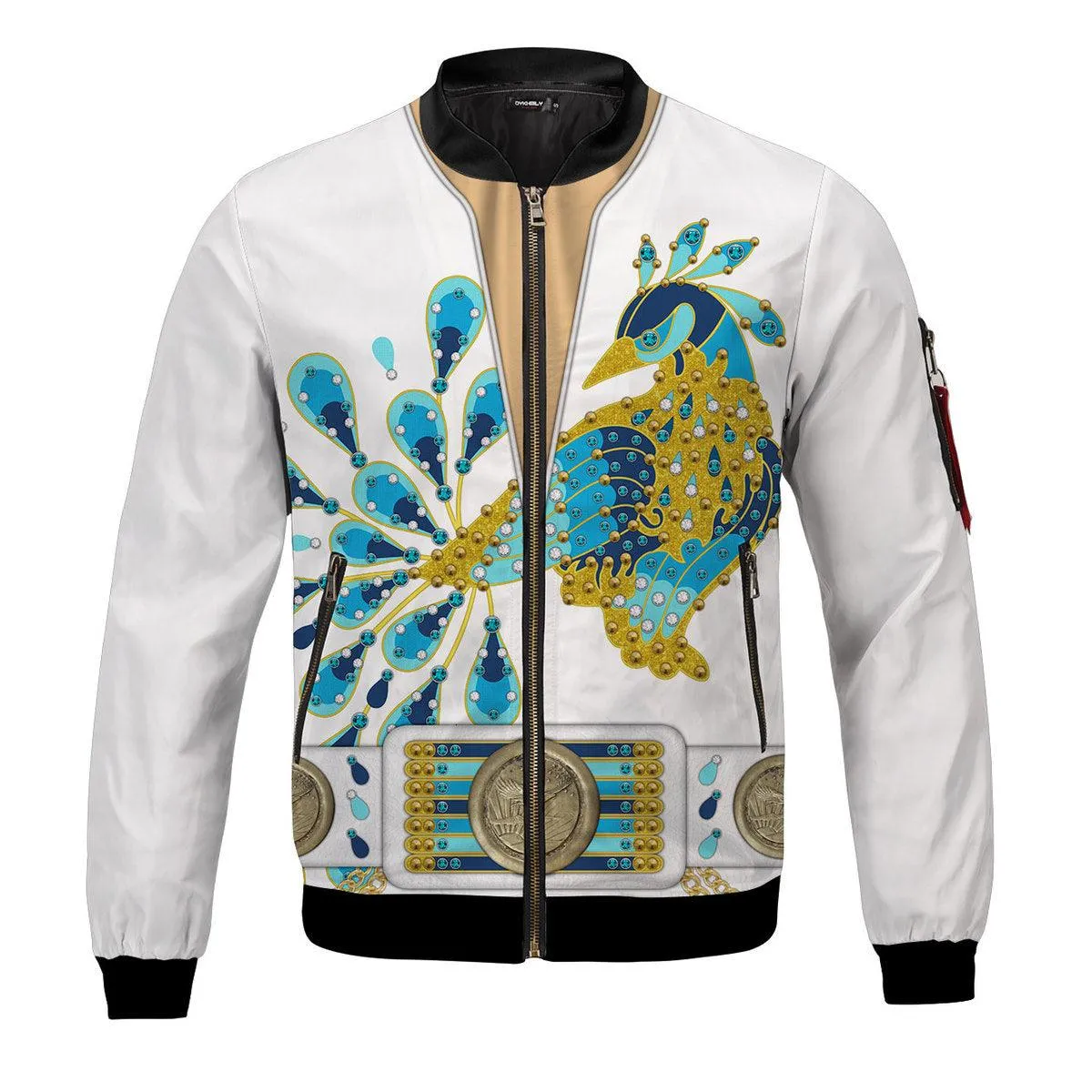 Gearhomie Elvis Peacock Bomber Jacket