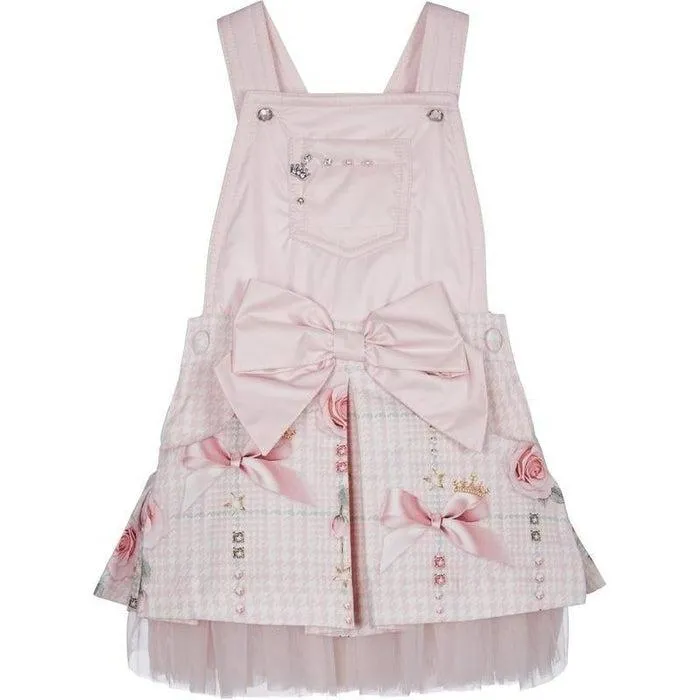 Girls Pink Pinafore Dress