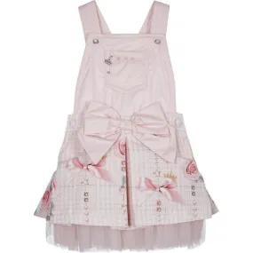 Girls Pink Pinafore Dress