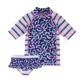 Girl's Short Sleeve Sunny Swim Set