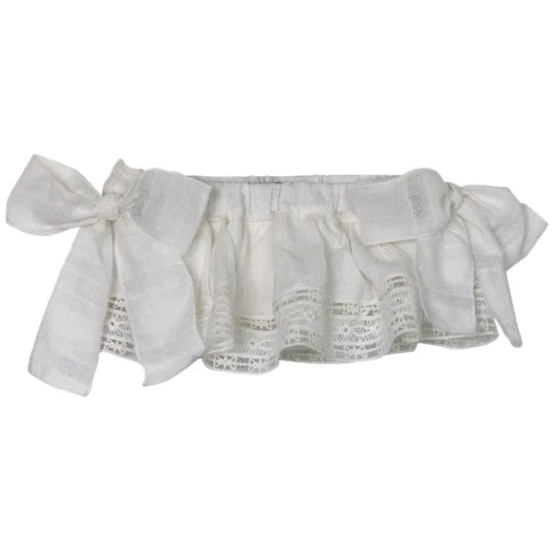 Girls White Bloomers