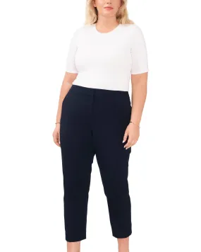 Hazel Front Zip Twill Pant | Classic Navy