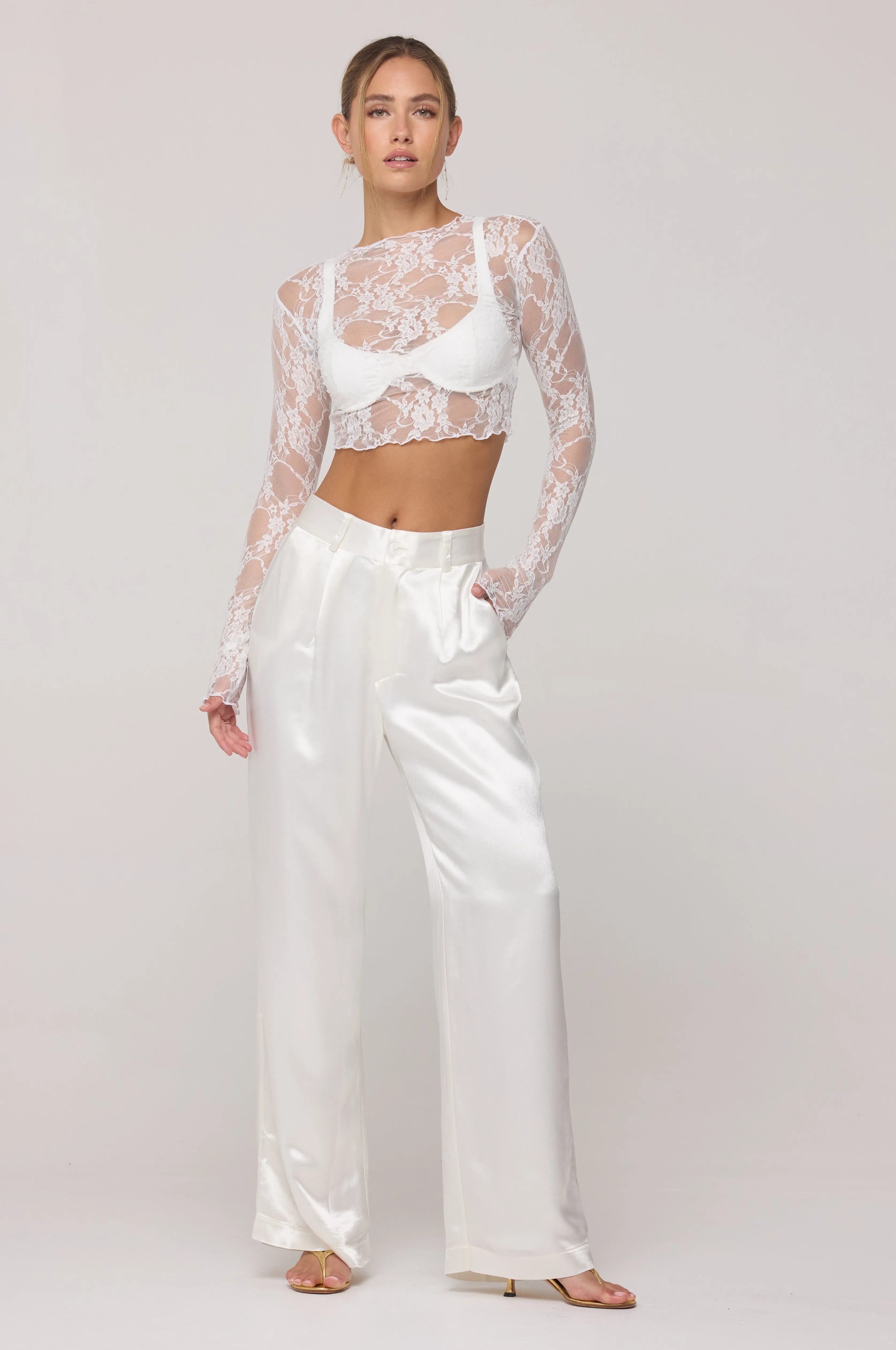 Ida Lace Top in White