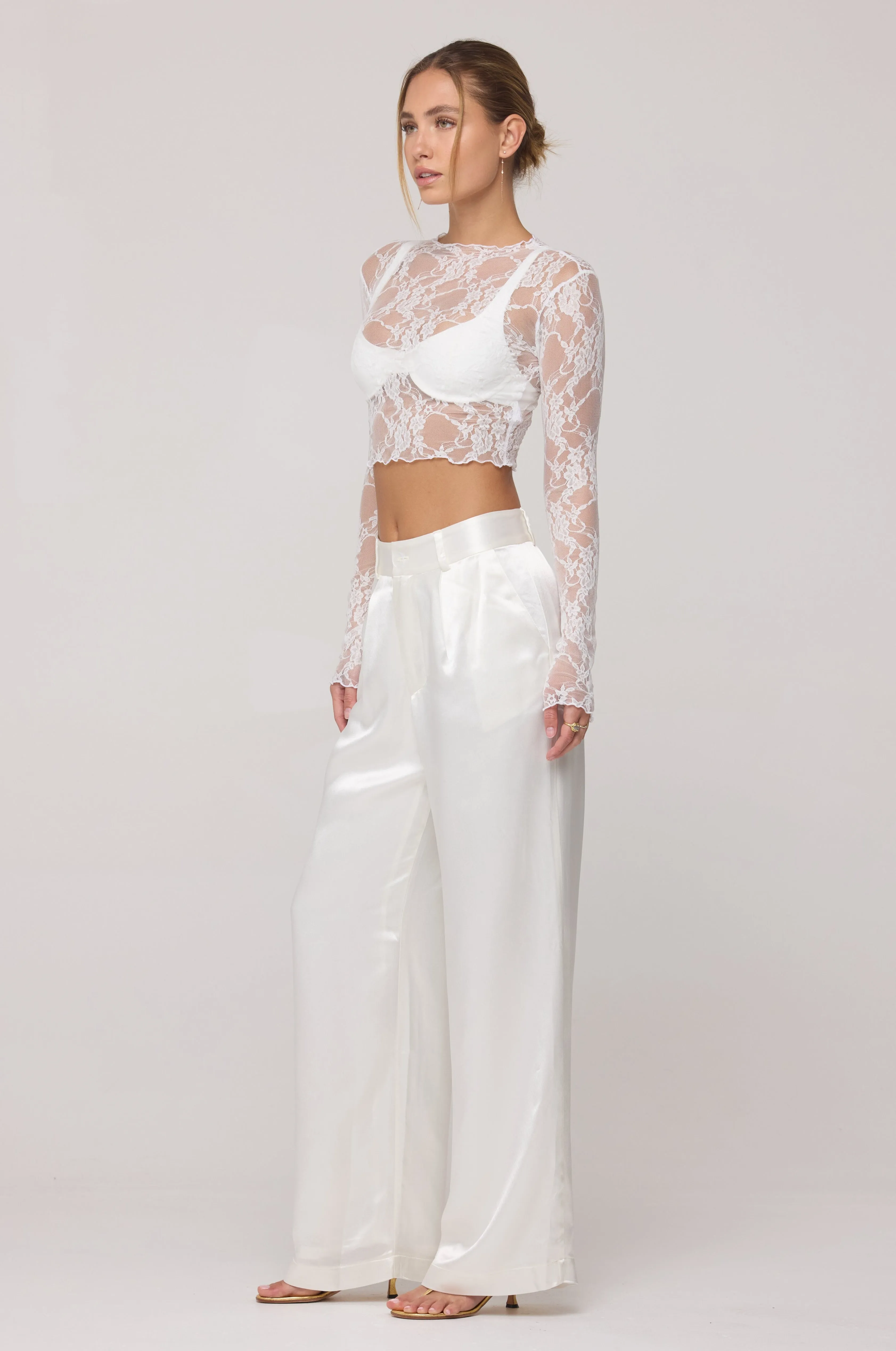 Ida Lace Top in White