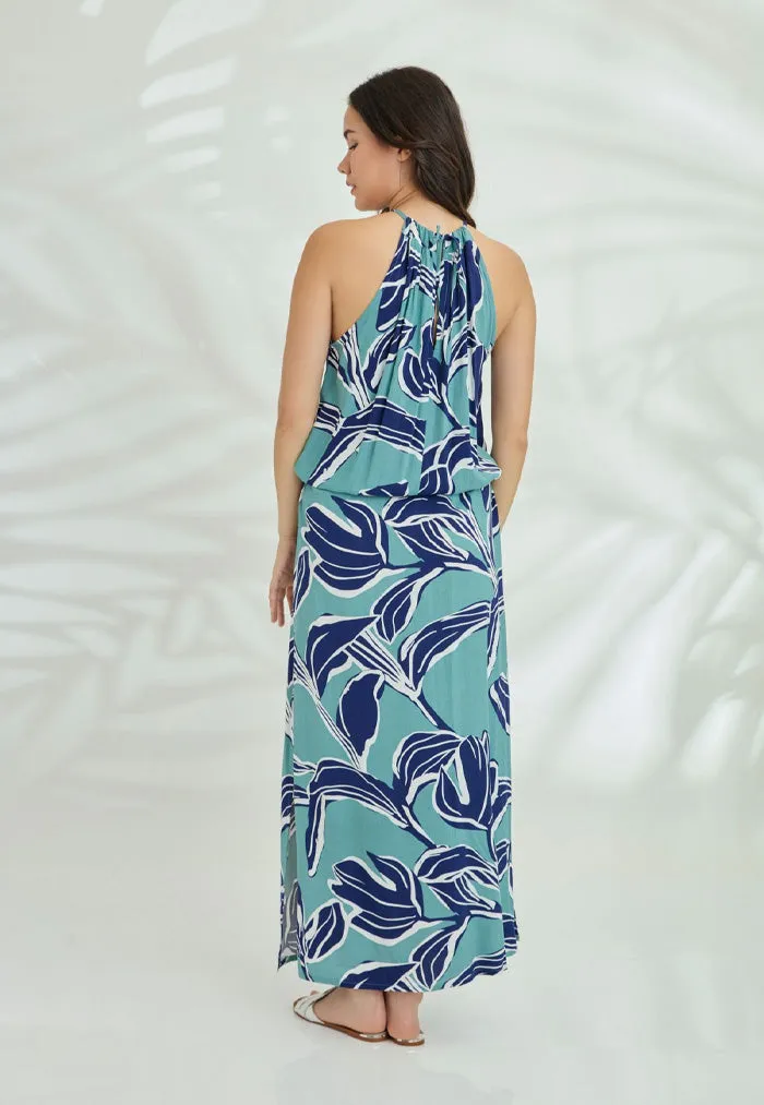 Indii Breeze Susan Halter Maxi Dress - Abby Green