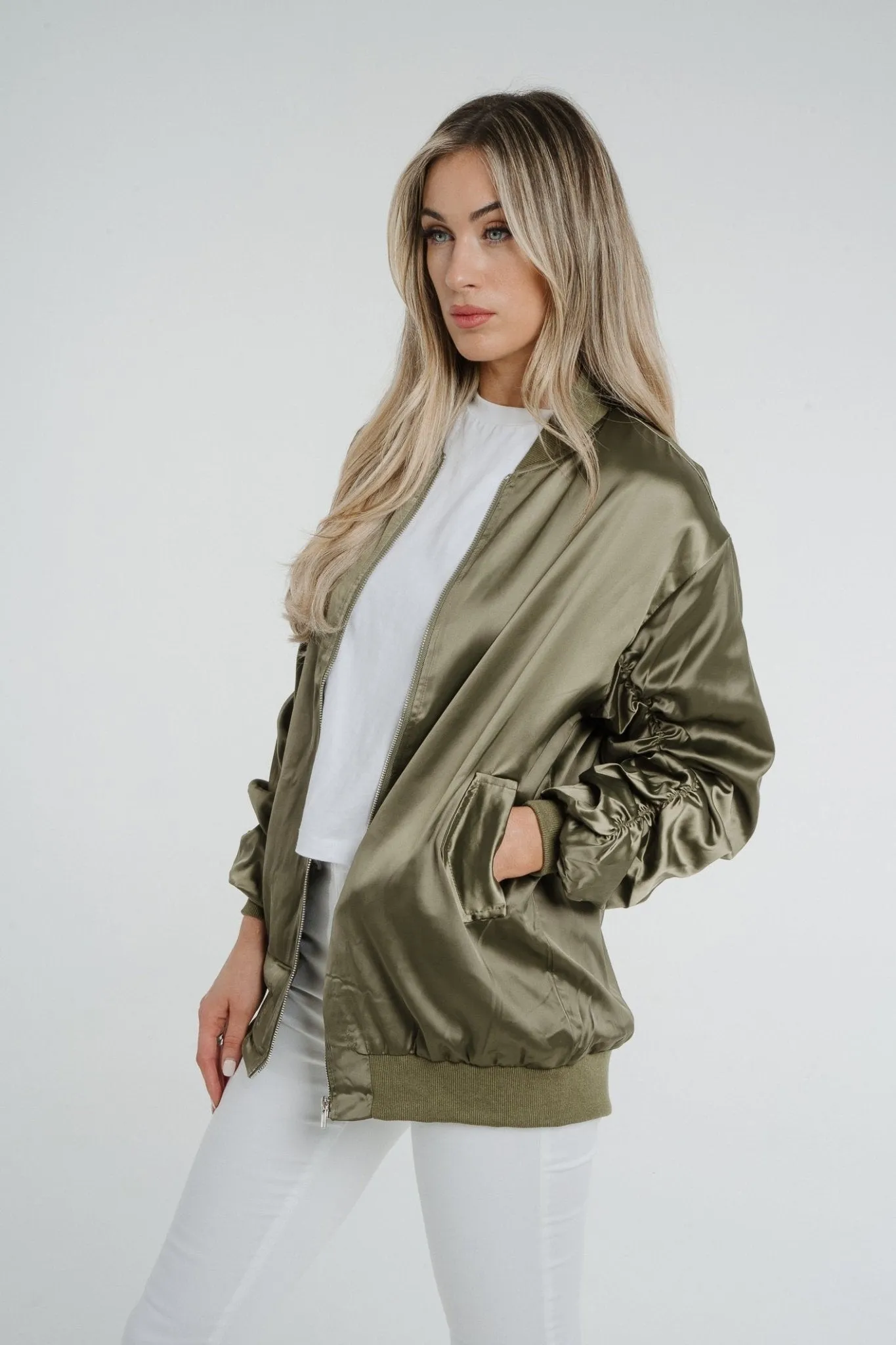 Ivy Zip Jacket In Khaki