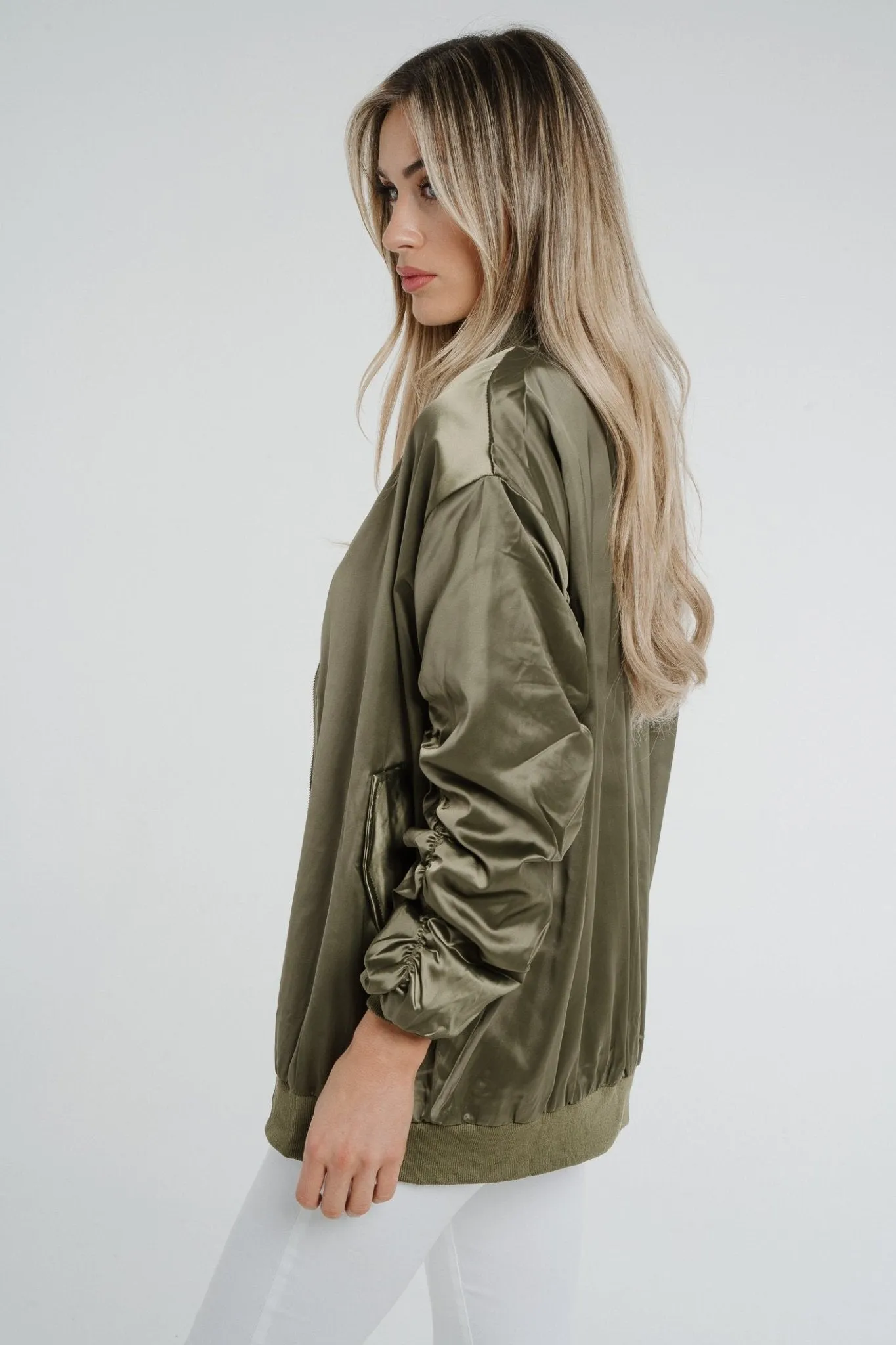 Ivy Zip Jacket In Khaki