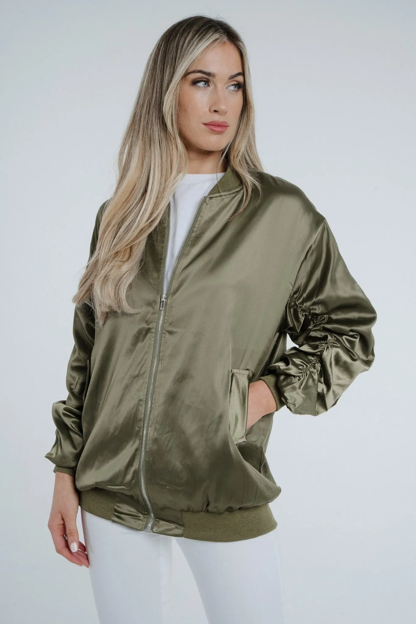 Ivy Zip Jacket In Khaki