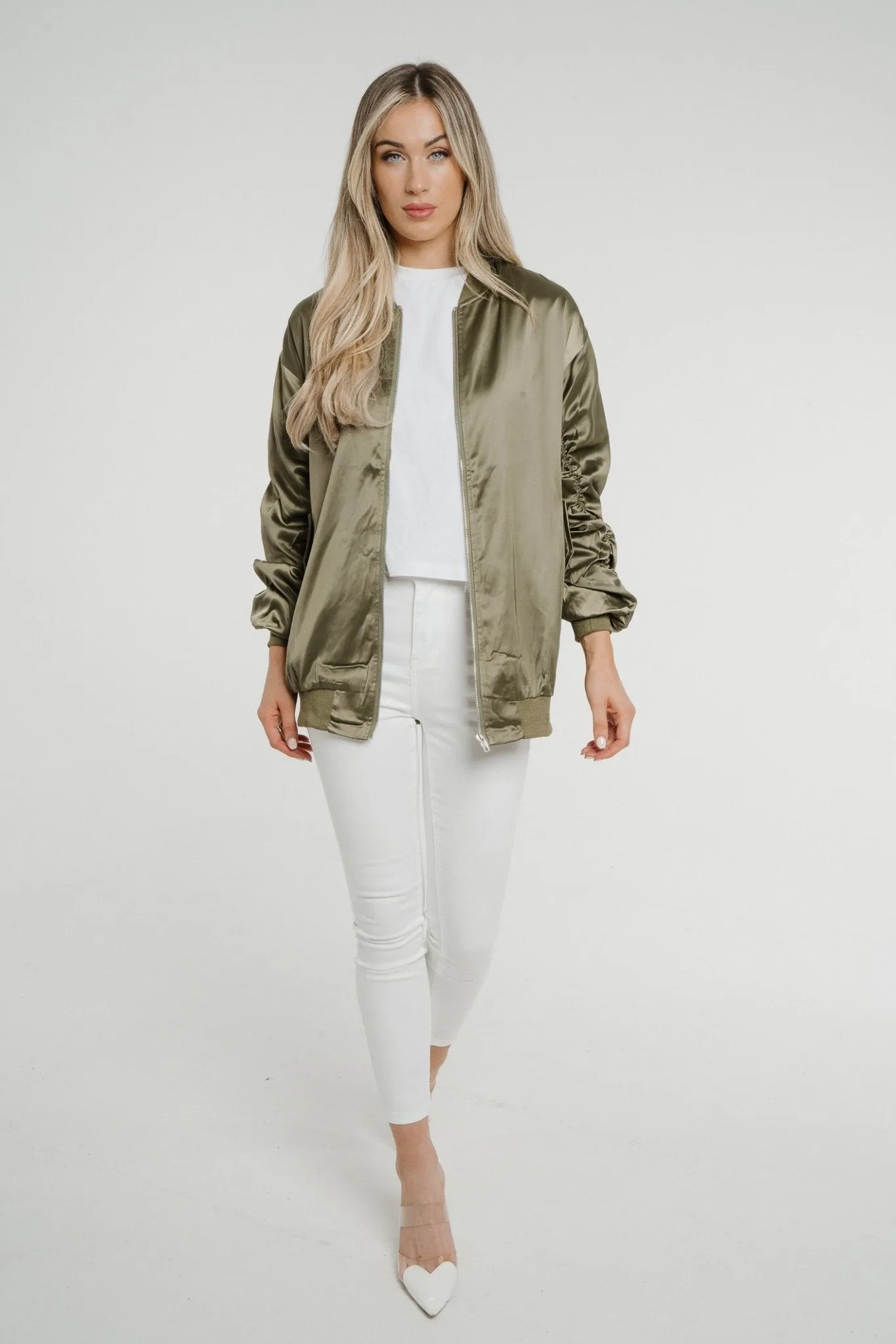 Ivy Zip Jacket In Khaki