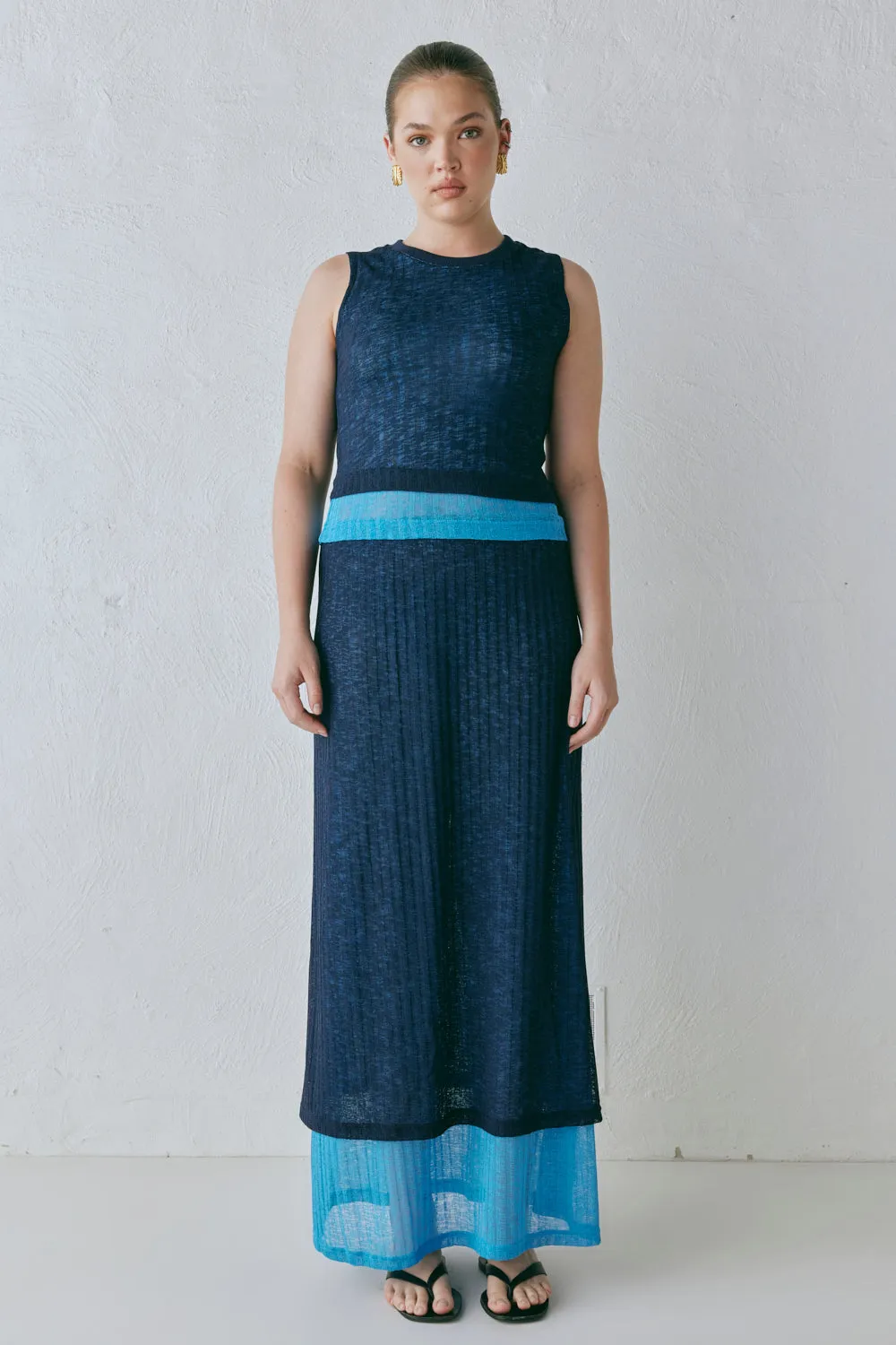 Jil Maxi Skirt Navy