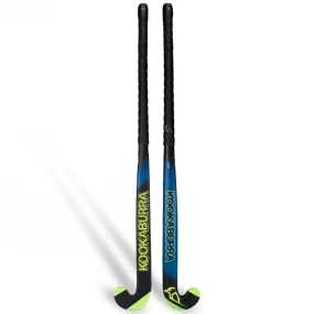 Kookaburra burst wooden hockey stick light black/green 34"