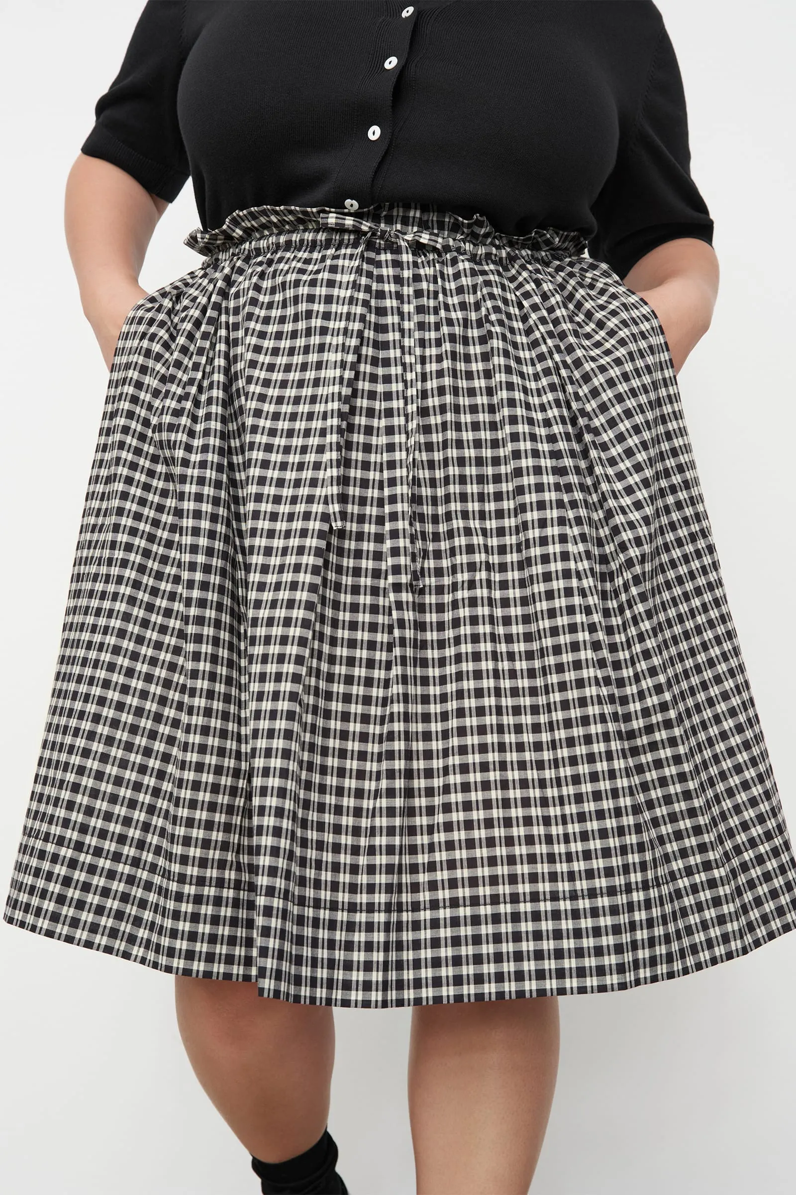 Kowtow Stevie Skirt - Monochrome Check